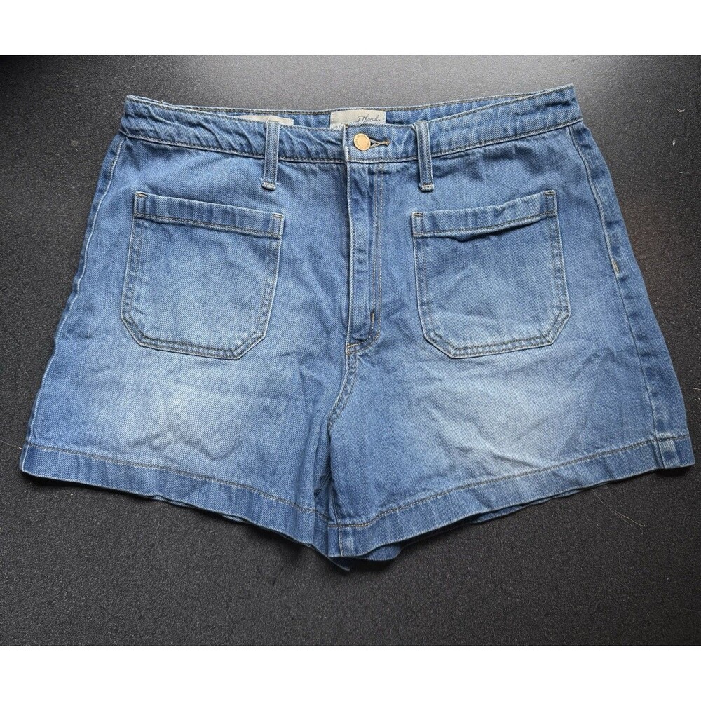 Universal Thread Highest Rise A-Line Denim Jean Shorts Size 12 Patch Pockets